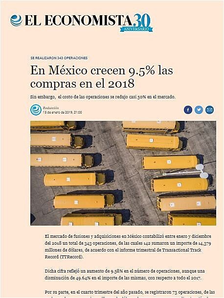 En Mxico crecen 9.5% las compras en el 2018